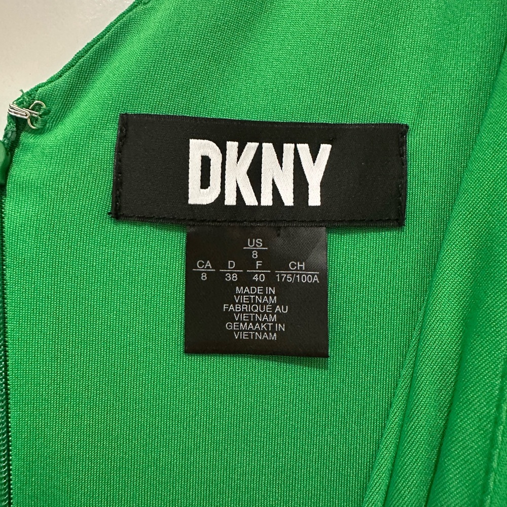 DKNY Green Asymmetrical Wrap Sundress - Picture 3 of 3